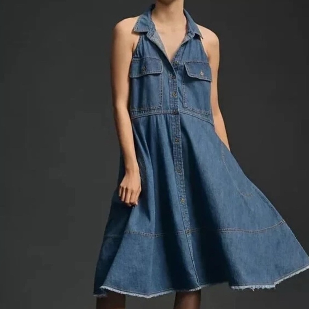 Anthropologie Pilcro Blue Denim Swing Dress, new with tags
